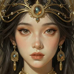 concert of an shaman, big eyes, intricate, elegant, highly detailed, digital painting, artstation, concept art, smooth, sharp focus, illustration, art by artgerm and greg rutkowski and alphonse mucha
