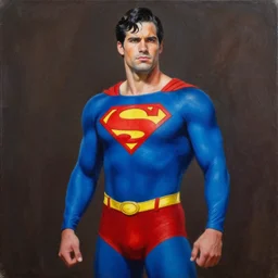 painting of anthony starr in supersuit