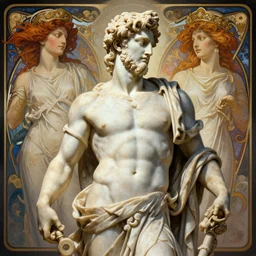 symmetry!! portrait of marble statue god zeus, mithology, intricate, highly detailed, dynamic lighting, digital art, digital painting, artstation, wlop, sharp focus, illustration, art by artgerm and greg rutkowski and alphonse mucha, 8 k