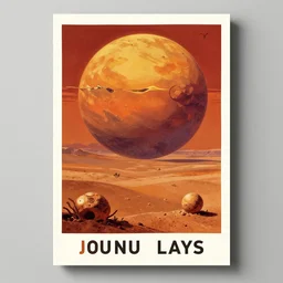 landscape of mars with martian life wpa poster 1 9 3 0 s