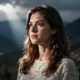 Amparo Grisales, ethereal dramatic volumetric light, sharp focus