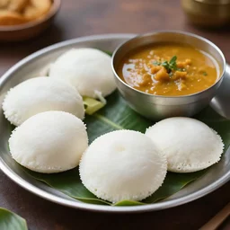 a portrait of idli and sambar, highly detailed, trending on artstation, bokeh, 9 0 mm, f / 1. 4