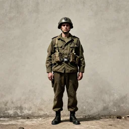 a united states soldier from the vietnam war in the style of banksy