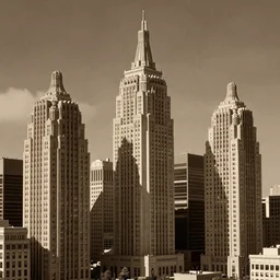 Art Deco skyscrapers 19th century photo