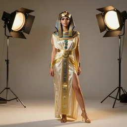 cleopatra posing, studio lighting