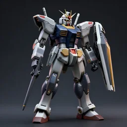 1 : 1 highly detailed, single robot gundam, solo mech, cinematic lighting, 4 k highly detailed render, cinema 4 d, 4 k upscale, battle mech, dark colours