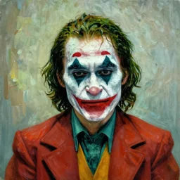 Painting of Willem Dafoe as the Joker, by Vincent van Gogh