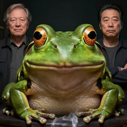 hyperrealistic mixed media image of a ( bullfrog face ) disguised as info wars alex jones, stunning 3 d render inspired art by greg rutkowski and xiang duan and thomas eakes, perfect symmetry, flesh texture, realistic, highly detailed attributes and atmosphere, dim volumetric cinematic lighting, 8 k octane detailed render, post - processing, masterpiece,