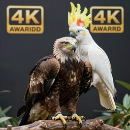 a hybrid between an eagle and a cockatoo, photography, award - winning, 8 k