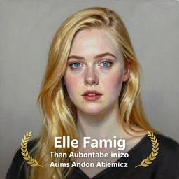 Painting of Elle Fanning by Adam Adamowicz. Extremely detailed. 4K. Award winning.