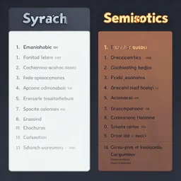 syntax vs semantics. epic battle. trending on art station.