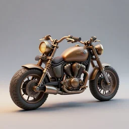 akira motorcycle, steampunk, 3 d model, 3 d sculpture, 3 d cg, digital art, soft light