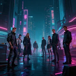 photo environement cyberpunk cinema : 4, 4 k rtx hdr volume light concept studio matte painting environement digital illustration style cyberpunk 2 0 7 7 artstation artur tarnowski, mihai muscan, marcin tomalak, marta leydy, marcin stepien, charlotte hughes, zuzanna dabrowa neon bioluminiscence