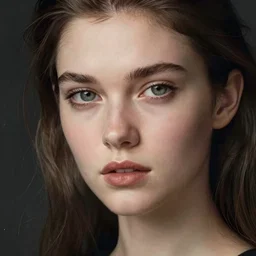 portrait of a beautiful woman, enigmatic beauty, head in focus, intricate, elegant, highly detailed, hyperrealistic, concept art, painterly, sharp focus, art by emilia elfe