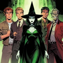 rafael albuquerque comic art, peter mohrbacher, steve niles, phil noto, artgerm, pretty evil maisie williams witch, black and green dress, symmetrical eyes