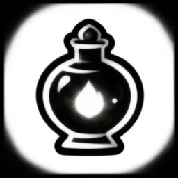 magic potion iconography inventory game icon rpg fantasy ability icon logo diablo blizzard digital art, trending on art station kvlt by peder balke by guido crepax by norman bluhm mystic high contrast bold colors noir