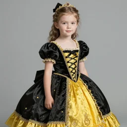 annasophia robb as young princess, black and yellow dress, intricate, elegant, highly detailed, digital painting, artstation, concept art, smooth, sharp focus, illustration, bouguereau, aleksi briclot, rutkowski