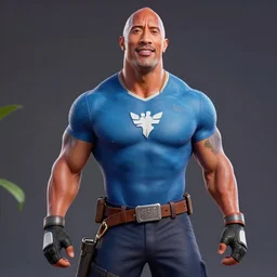 Dwayne Johnson portrait as a Fortnite character