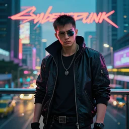 cyberpunk hacker in front of bangkok by kashin, wadim