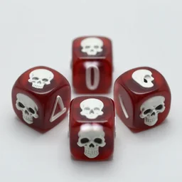 triple skulls on blood bowl dice