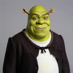 award winning portrait of danny devito as shrek, photo by mark mann, hyper detailed