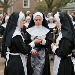 a moshpit of nuns