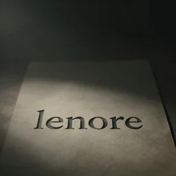 photorealistic but the silence was unbroken, and the stillness gave no token, and the only word there spoken was the whispered word, lenore, highly detailed, cinematic lighting, cedric peyravernay maciej kuciara, dramatic lighting, medium shot, ground angle, uhd 8 k, shallow depth of field