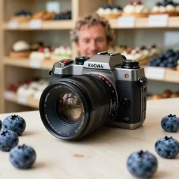 kodak portra 4 0 0, tele lens, 1 9 3 0 s portrait inside a french bakery by saul leiter, insanely detailed, insanely intricate, depth of field, blueberry