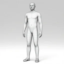 Wireframe 3d model, Tall man