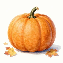 autumn pumpkin watercolor by arti chauhan trending on artstation