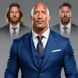 hearts of iron 4 leader portrait of dwayne johnson, blue suit, trending on artstation, highly detailed, character portrait, ylva ljungqvist, custom portraits, paradox interactive