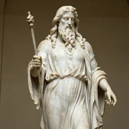 gandalf as a greek marble statue