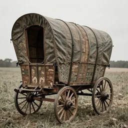 (((((1950s fairy tale gypsy wagon . muted colors.))))) by Jean-Baptiste Monge !!!!!!!!!!!!!!!!!!!!!!!!!!!