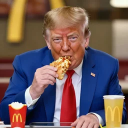 donald trump eating donald trump at mc donalds