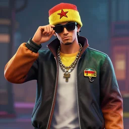 a beautiful painting of a rasta yakuza in gta, 3 d, concept art