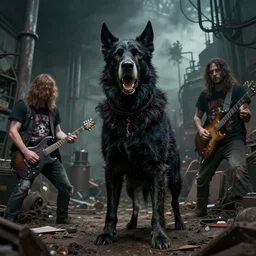 the hound mad mutt mixing industrial music in an apocalypsecore setting