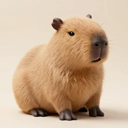 softest long haired capybara plush toy cuddly