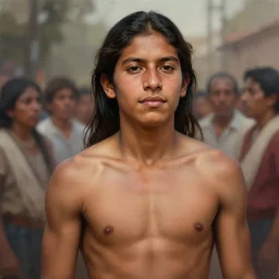 epic portrait of slim muscular rigoberta menchu, open friendly, guatemla, crowd for background, detailed, digital painting, artstation, concept art, donato giancola, joseph christian leyendecker, wlop, boris vallejo, breathtaking calm, high details, extremely detailed, sincere face, establishing shot, artistic, hyper realistic, beautiful face, octane render