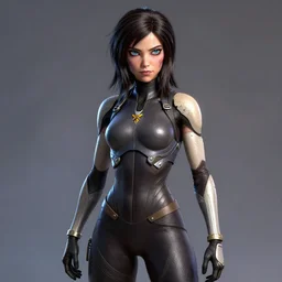 emily willis as alita, naturel, hyper detailed, digital art, trending in artstation, cinematic lighting, studio quality, smooth render, unreal engine 5 rendered, octane rendered, art style by klimt and nixeu and ian sprigger and wlop and krenz cushart