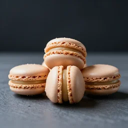 French macarons, food photography, low angle photo, Michelin Star