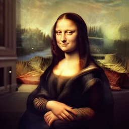 A badass photo of monalisa in new york, infared photography, 8K, film render, extremely detailed, rendered in Octane, award winning photography