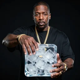 the rapper Ice Cube in an ice cube
