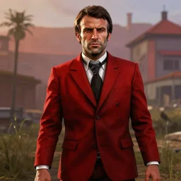 Emmanuel Macron in red dead redemption 2 4K quality