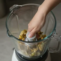 fingers in a blender