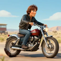 lennon on a motorcycle in born to be wild cinematic 3d 8k