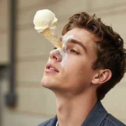 ice cream falling on bo dereks face