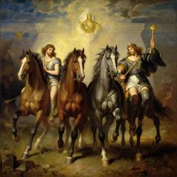 the four horsemen of the apocalypse 1 8 0 0 s romanticism oil painting