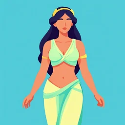 a beautiful greek goddess aphrodite, in retro colors, synthwave style, 2 d digital vector art