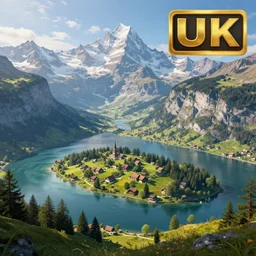 archipelago, fantasy artwork, very very very beautiful switzerland landscape, hd, hdr, ue5, ue6, unreal engine 5, cinematic 4k wallpaper, 8k, ultra detailed, high resolution, artstation, award winning