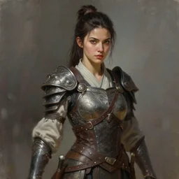 perfectly - portrait of a beautiful female warrior character from netflix, intricate, highly detailed, digital painting, loose brush strokes, realistic shaded lighting, artstation, concept art, smooth, sharp focus, illustration, realism, oil painting, unreal engine 5, 8 k, art by peter mohrbacher and and sam spratt